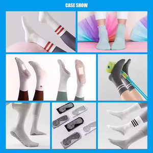 Dài Tinh Khiết Tre Tùy Chỉnh Thể Dục Yoga Pilates Huấn Luyện Viên Dính Không-Trượt Vớ Thể Thao Với Thêm Grip - Product Image 6