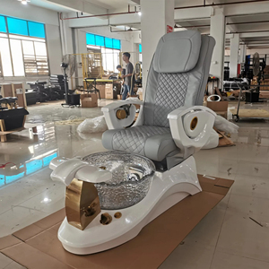 Pedicure sedie di lusso massaggio completo moderno di lusso Premium confortevole Spa nero e oro sedie mobili Pedicure - Product Image 6