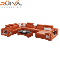 Venta caliente de lujo moderno sofá de cuero conjunto de cuero genuino contemporáneo Chester muebles de sala de estar de Egipto