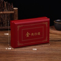 Boîte cadeau en bois peinte et polie YinGE WB001 de haute qualité, art populaire, décoration intérieure, lingots d'or et d'argent, pièces commémoratives, décoration murale
