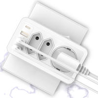 Adaptateur de prise murale multiprise standard allemand WPS 1 2 voies, extension OEM, prise ignifuge PC 3 orifices, quatre USB, CE