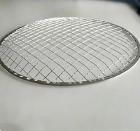 Grille de cuisson jetable ronde de 290 mm (11,5 pouces) pour barbecue, antiadhésive, pour rôtissage extérieur, service à emporter et camping