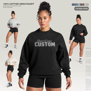 定制标志高品质套头衫奢华运动衫女式运动衫印花连帽衫女孩街装服装运动衫 - Product Image 1