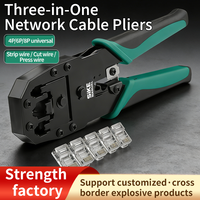 Pince à sertir professionnelle multifonction pour câbles Ethernet en acier, dénudeur et coupe-fils RJ45, anti-électrostatique pour maintenance réseau