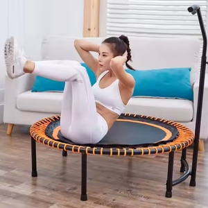 Mini Trampolines d'Entraînement d'Intérieur pour Adultes avec <span class=keywords><strong>Corde</strong></span> Élastique Silencieuse et Souple pour Saut Fitness Rebounder - Product Image 4