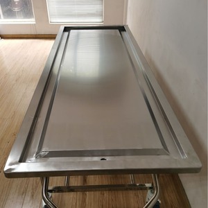 Manufacturer supplies stainless steel autopsy <b>tables</b>, autopsy stations, and sampling <b>tables</b> for autopsy rooms; height - Product Image 4