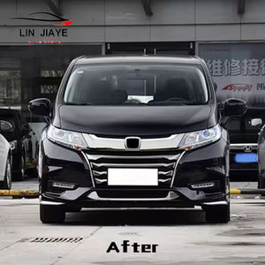 Piezas de automóviles para 2015-2018 Honda <span class=keywords><strong>Odyssey</strong></span> Upgrade a 2020 <span class=keywords><strong>Odyssey</strong></span> Kits de carrocería Parachoques delantero Parrilla de parachoques trasero con LED - Product Image 3