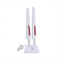 Muestra Gratuita de Antena Omnidireccional Aérea 2x2 5G 4G LTE 3G GSM TS9 para SMA Macho con Base Magnética Vertical para Router CPE para WiFi Externo