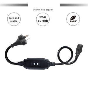 Enchufe AU de cobre de 3 pines a enchufe hembra IEC C13, hervidor de PC, <span class=keywords><strong>Monitor</strong></span> de ordenador, cable de alimentación de CA con interruptor de protección contra fugas - Product Image 5