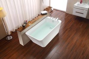 67 Inch Freestanding Small Acrylic <strong>square</strong> Mobile <strong>Bathtub</strong> - Product Image 3