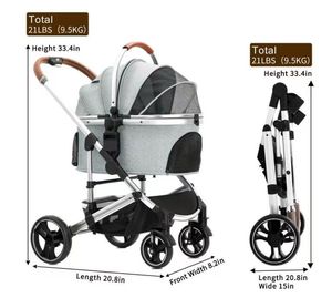Chariot <span class=keywords><strong>pour</strong></span> animaux de compagnie portable et pliable nouveau design séparé du panier <span class=keywords><strong>pour</strong></span> chiens chats et autres animaux de compagnie produit de transport de voyage - Product Image 4