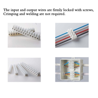 Barrette de jonction en plastique Vde PA7H-12L, type H, borniers à vis, connecteur de câble enfichable, 12 broches, contact en laiton, 12-22 AWG, 17,5 A
