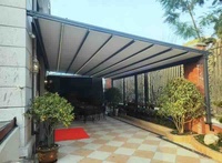 Auvent motorisé en aluminium, toit rétractable, imperméable, en PVC, pergola automatique, voiles d'ombrage pliantes pour patio, filets