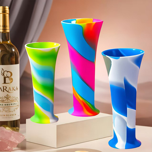 Mini copas de vino irrompibles sin BPA de 2oz, taza de silicona, taza medidora pequeña, vasos mezcladores para Bar, fiesta de boda, regalo de Bar - Product Image 3