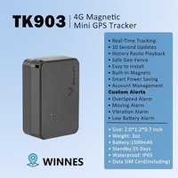 Winnes Dernière 4G Mini GPS Tracker TK903 Appareil GPS de voiture portable avec carte SIM IoT Suivi GSM et GPRS PC Track View