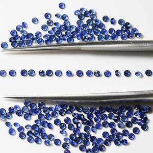 Zafiro Azul Natural de 1.5mm, Cabujón Redondo, Piedra Suelta Semiterminada para Joyería - Product Image 4