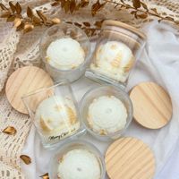 LANJO Gold Halloween Weihnachtskugel Sojawachs-Duftkerze Umweltfreundlich Handgemacht Luxuriöses Feiertagsgeschenk Neujahr Ramadan Geschenk für die Familie