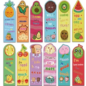 Hot Stock 12 Scented Bookmarks Fruit Flavored Children's Reading Marker Bookmarks