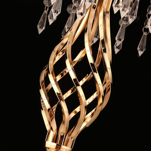 Vasi per Fiori in Cristallo Dorato di Lusso Moderni, Supporti per Decorazioni da Tavolo, Centrotavola Eleganti per Feste e Casa - Product Image 4