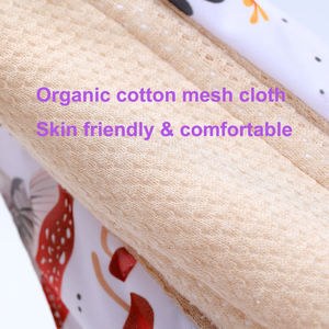 Ensemble de serviettes hygiéniques réutilisables à la mode 4 + 1 tissu en maille de coton bio garde-<span class=keywords><strong>fuite</strong></span> ailé Super absorbant respectueux de la peau lavable - Product Image 3