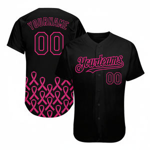 Uniforme de baseball de vêtements de sport couleur noire demi-manche col en V entraînement de club uniforme de baseball à séchage rapide pour les jeunes - Product Image 1
