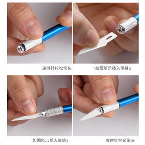 Cuchillo profesional para tallar cerámica, cuchillo para recortar frutas y tallar a mano, resistente al ácido nítrico, aislante, para reparaciones # 11 - Product Image 4