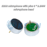 Microphone électret capacitif AI-KSEN 52DB avec tête de micro 6 * 5 mm, 7 * 9, 6 * 2,2, sans broche
