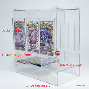 Estuche dispensador de tarjetas acrílico SHP con 3 ranuras para Pokemon TCG MTG Yugiho Card Acrylic Booster Pack <span class=keywords><strong>Dispenser</strong></span> Display Box - Product Image 5