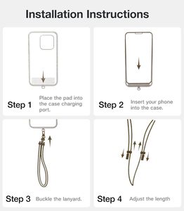 Sangle de téléphone tressée bleue réglable, cordon anti-chute pour smartphone, à porter en bandoulière ou autour du cou - Product Image 5