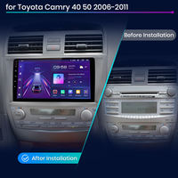Radio Mobil Android Junsun AU Stock CarPlay untuk Toyota Camry 40 50 2006-2011, Head Unit Mobil Android, Navigasi Multimedia