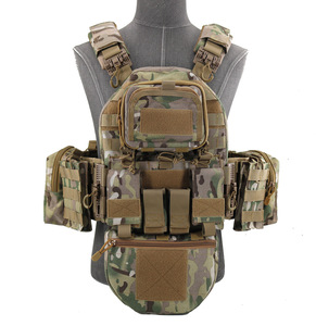Ensemble de gilet tactique robuste, gilet d'entraînement camouflage, système de déverrouillage rapide, équipement de terrain multifonctionnel, sac de gilet tactique - Product Image 5