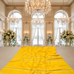 Sari de Algodón 100% Puro Tejido a Mano, Ecológico, de Secado Rápido, Peso Medio, Hecho a Mano, Estilo Liso, Vestido de Novia - Product Image 1