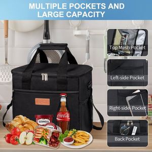 Large Cooler Bag Collapsible Insulated Bags Leakproof Lunch Cooler Tote with Multi-Pockets for Adult Insulated Thermal Bag - Product Image 2