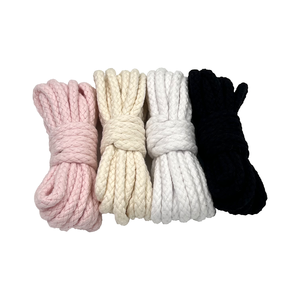 Qualité supérieure 100% coton SB <span class=keywords><strong>Dunk</strong></span> lacets ronds 7mm coton chaussure corde épaisse Beige blanc AF1 Shoestring - Product Image 4