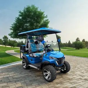 Carrito de golf eléctrico de gama alta Tong Cai 4 + 2 asientos, carrito de golf eléctrico de caza de calidad