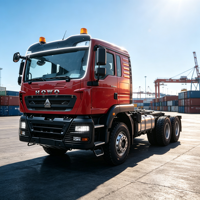Truk Traktor SINOTRUCK 6X4 Bekas 10 Roda 351-450hp Emisi Euro 2 Transportasi Pertambangan Kapasitas Muatan 31-40T Tugas Berat Prime