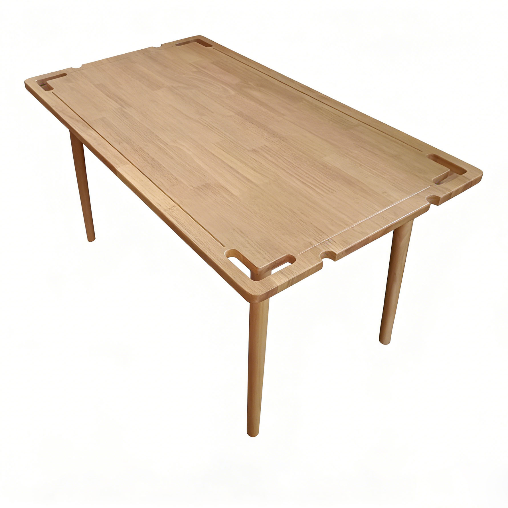 Table rectangulaire couleur bois naturel