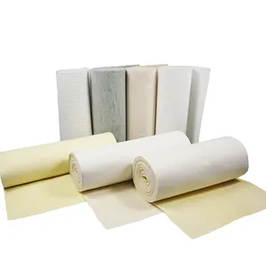 Fiberglass nonwoven dust filter cloth Polyester Aramid Acrylic PP PTFE needle punched filter felt