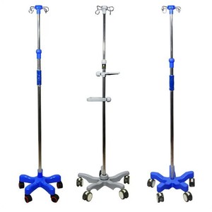 Jiaxin Stainless Steel Infusion Stand Height Adjustable Mobile IV Pole Drip Holder Hospital Use - Product Image 5