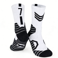 Chaussettes de basketball Elite pour hommes, multicolores, longues, à fond en tissu éponge, absorbant la transpiration, tricotées, respirantes
