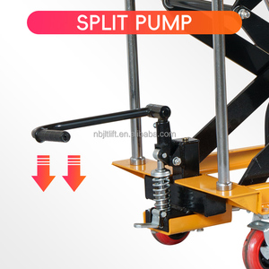 JTS500-2 PTS500-2 500KG 2M gunting angkat Manual hidrolik Platform angkat diskon besar meja angkat Platform Manual seluler - Product Image 2