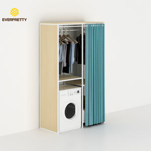 <span class=keywords><strong>Armario</strong></span> de Almacenamiento Multifuncional de Madera para Dormitorio o Lavandería con Compartimento para Lavadora y Estante para Colgar, <span class=keywords><strong>Armario</strong></span> Moderno - Product Image 1