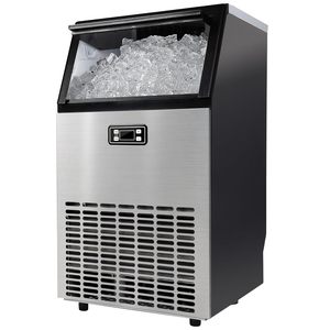 Máquina de Hielo Comercial EUHOMY, Producción Diaria de 95 lb, Capacidad de Almacenamiento de 33 lb, Acero Inoxidable, Independiente, para Debajo del Mostrador - Product Image 1