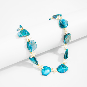 Collana con Ciondolo a Forma <span class=keywords><strong>di</strong></span> <span class=keywords><strong>Stella</strong></span> Marina e Conchiglia Oceanica, Collana con Conchiglia Irregolare a Halo per Vacanze - Product Image 4