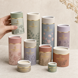 Contenants en tube de carton rond scellés pour poudre de maquillage minérale, fard à joues et <span class=keywords><strong>shampoing</strong></span> sec en gros - Product Image 1