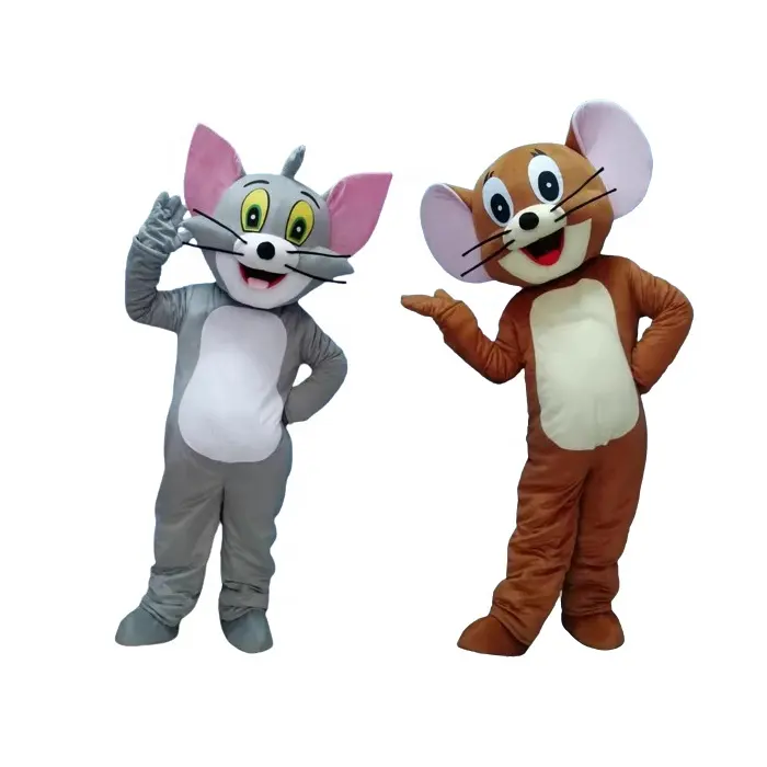 Komik oyuncaklar Tom ve Jerry maskot kostüm karikatür karakter Cosplay Tom Jerry yetişkinler için kostüm