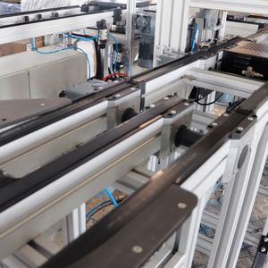 Toshine High Reliability Durable PVC Modular Pallet Conveyor System 90/180 Direction Change 20m/min Speed 220V/380V Voltage - Product Image 5