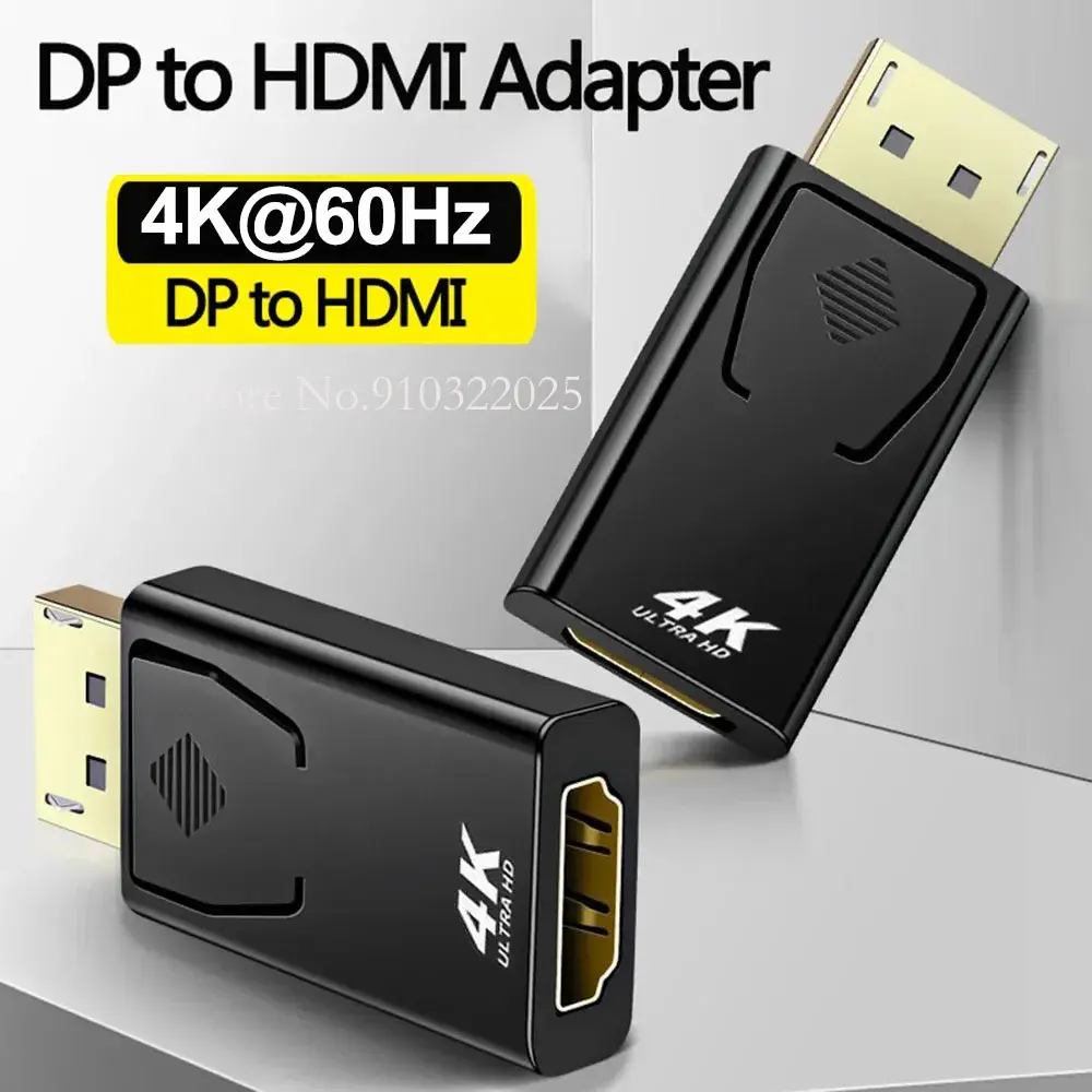 50 PC 4K DP에서 HDMI 어댑터 60Hz 남성 여성 UHD 비디오 오디오 노트북 HDTV PC 프로젝터 Ps5