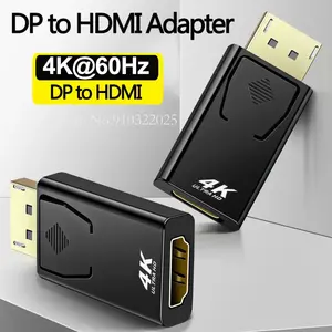 50 pièces 4K DP vers HDMI adaptateur 60Hz mâle femelle UHD vidéo Audio pour ordinateur portable HDTV PC projecteur Ps5