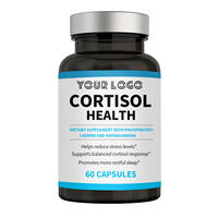 Capsules de Cortisol de Haute Qualité avec Magnésium et Ashwagandha pour l'Équilibre du Cortisol, le Stress, l'Humeur, le Sommeil et la Détoxification du Cortisol